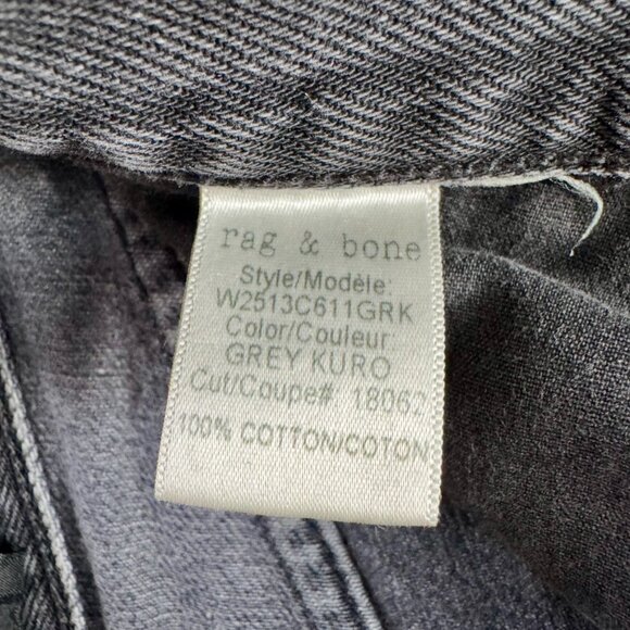 Rag & Bone Dylan Jeans Gray Kuro Size 26 - Picture 7 of 8